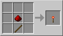 طرز ساخت یک مشعل رد استون - Red Stone building recipe in Minecraft 